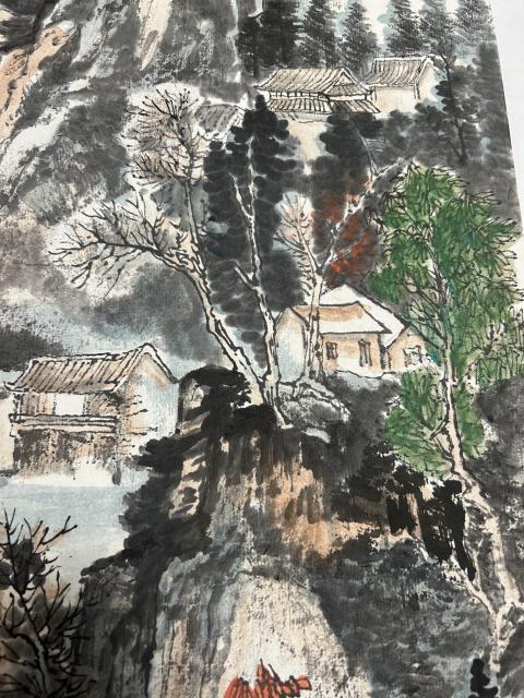 古玩字畫王瑞忠老師山水作品《碧云蒼嶺》拍賣，當前價格988元