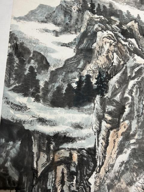 古玩字畫王瑞忠老師山水作品《碧云蒼嶺》拍賣，當前價格988元