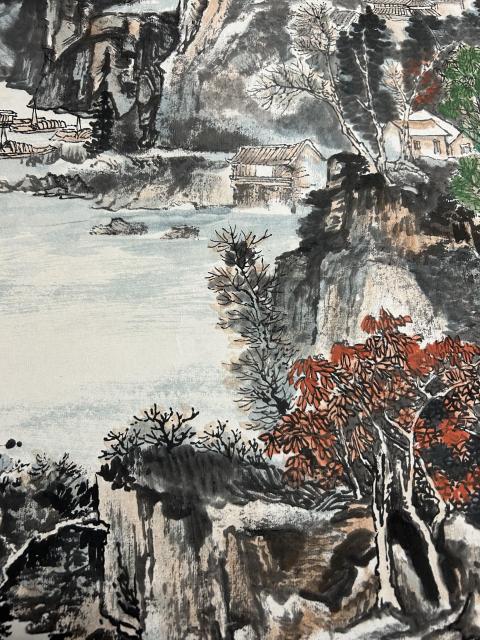 古玩字畫王瑞忠老師山水作品《碧云蒼嶺》拍賣，當前價格988元