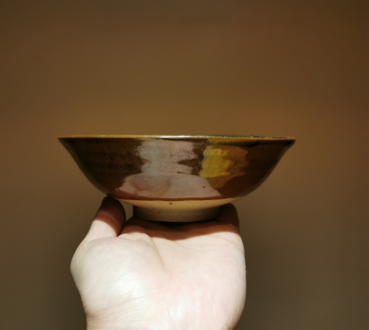 古玩陶瓷明代?黑釉窯變碗拍賣,當(dāng)前價格666元