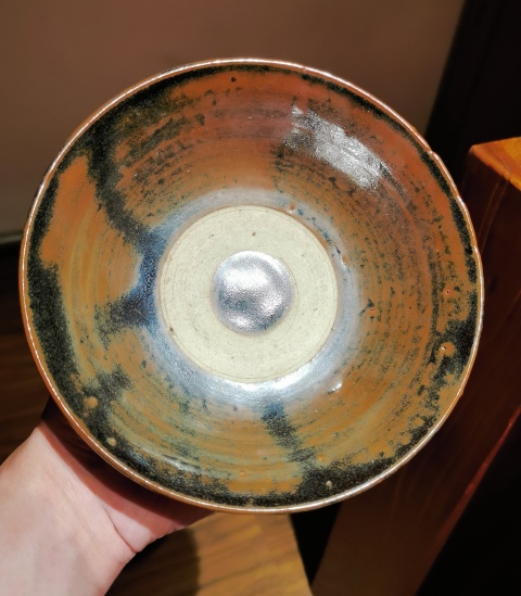 古玩陶瓷明代?黑釉窯變碗拍賣,當(dāng)前價格666元