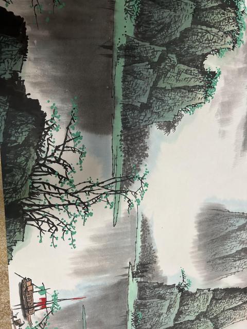 古玩字畫李山聚老師作品“漓江之春”拍賣,當前價格4500元