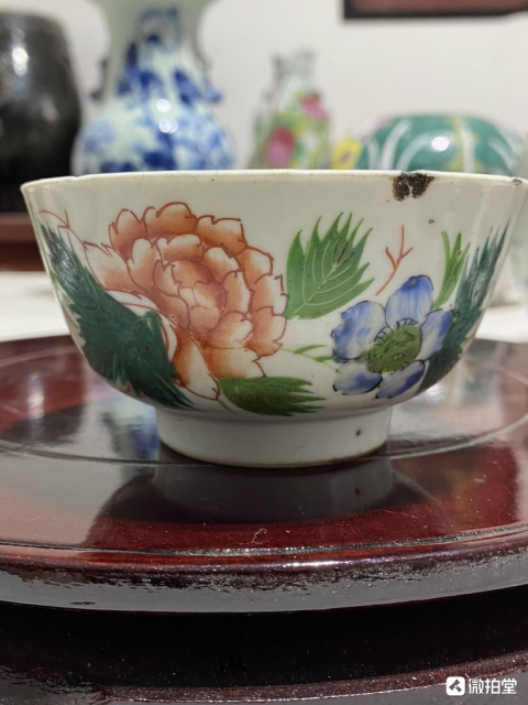古玩陶瓷晚清民國大名家少山所作,花卉詩文茶盞拍賣,當前價格980元