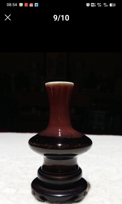 古玩陶瓷清中期三羊開泰荸薺瓶拍賣,當前價格9800元