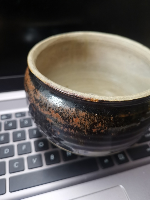 古玩陶瓷清代,黑釉窯變缽拍賣,當前價格888元