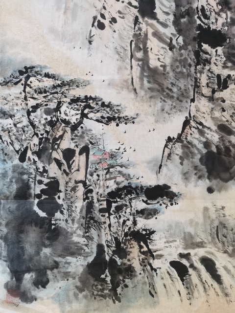 古玩字畫(huà)關(guān)東畫(huà)派創(chuàng)始人當(dāng)代現(xiàn)實(shí)主義中國(guó)畫(huà)大師王盛烈款寫(xiě)意山水拍賣,當(dāng)前價(jià)格20000元