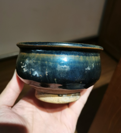 古玩陶瓷明代?窯變黑釉香爐拍賣，當(dāng)前價(jià)格333元