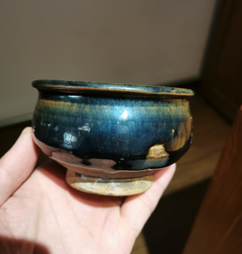古玩陶瓷明代?窯變黑釉香爐拍賣，當(dāng)前價(jià)格333元