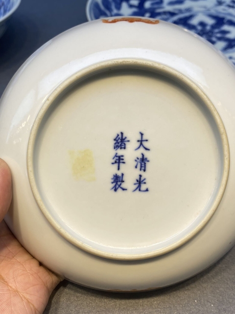 古玩陶瓷粉彩福壽紋盤一對，來源翟建民老師直播間拍賣，當前價格130000元