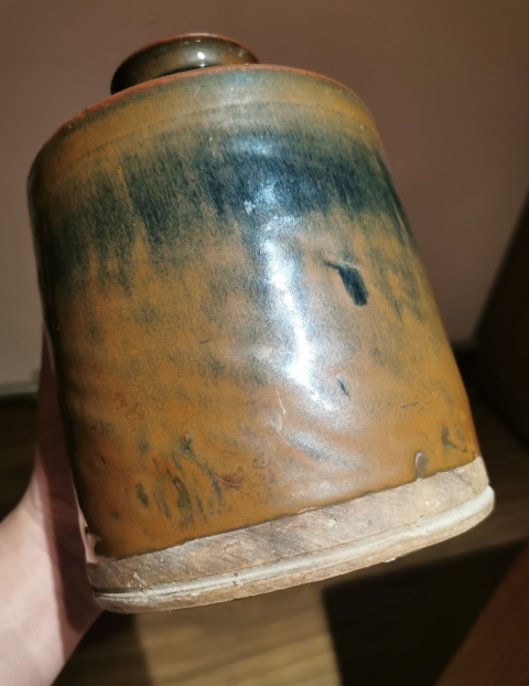 古玩陶瓷清初?窯變釉雙系瓶拍賣，當前價格999元