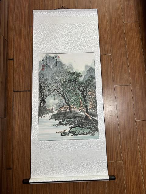 古玩字畫墨深老師寫意山水拍賣,當前價格658元