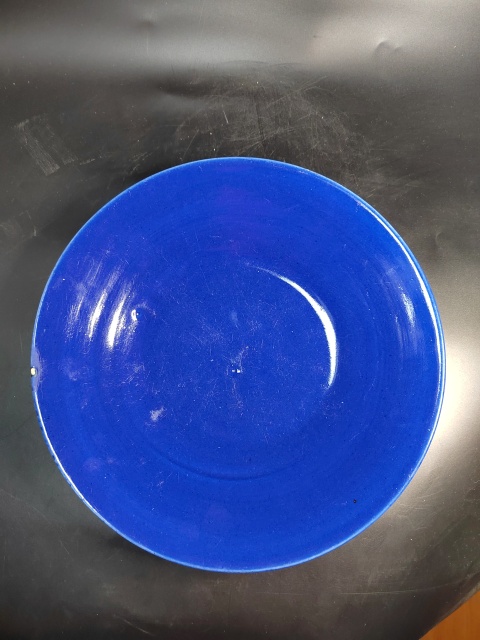 古玩陶瓷霽藍釉盤拍賣，當(dāng)前價格2000元