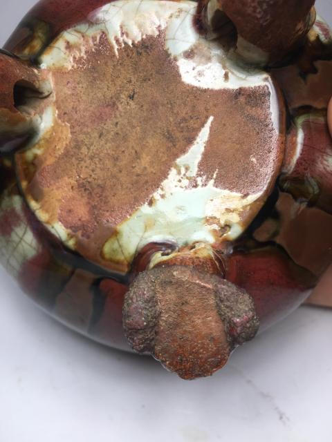 古玩陶瓷窯變釉三陽開泰三獸足香爐拍賣，當前價格8888元
