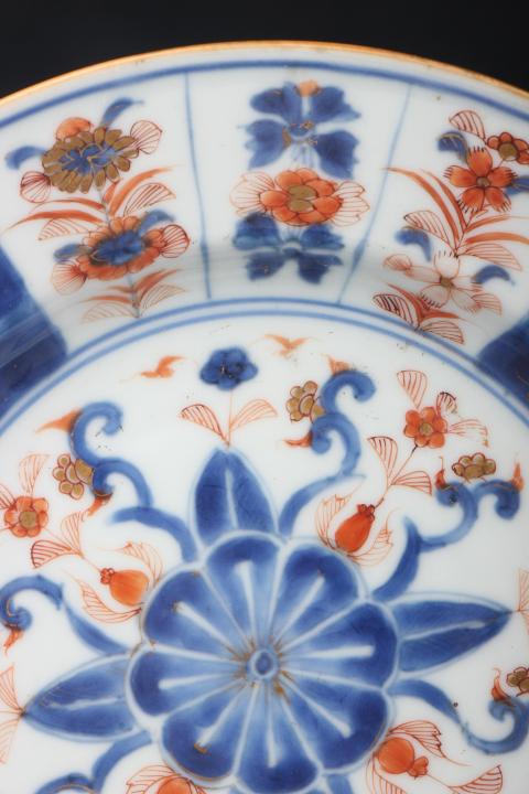 古玩陶瓷8157】清康熙 青花礬紅描金花卉紋盤拍賣,當(dāng)前價(jià)格3680元