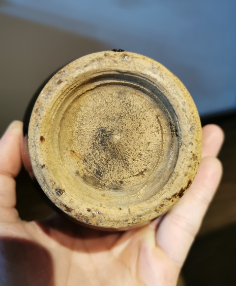 古玩陶瓷明代早期?黑釉帶蓋茶入拍賣,當前價格1350元