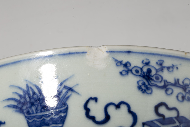 古玩陶瓷清晚·青花博古紋大碗拍賣,當前價格3500元