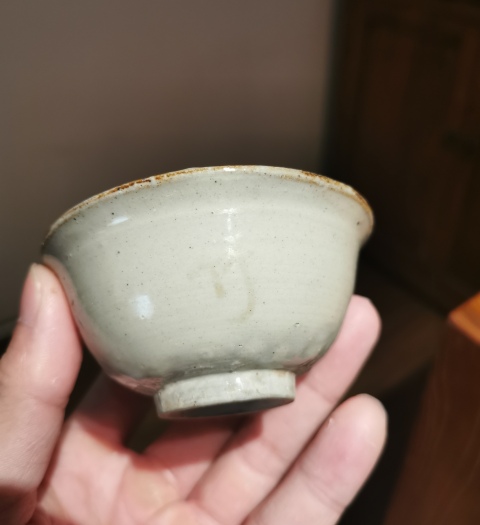 古玩陶瓷清早期·褐彩竹字紋杯拍賣,當前價格990元