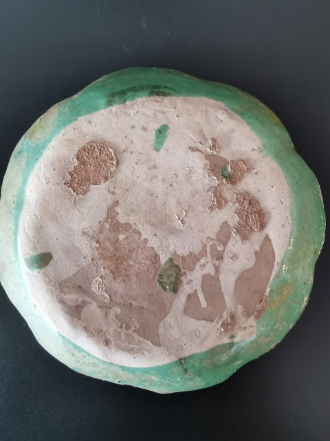 古玩陶瓷遼三彩葵口盤拍賣，當前價格7500元