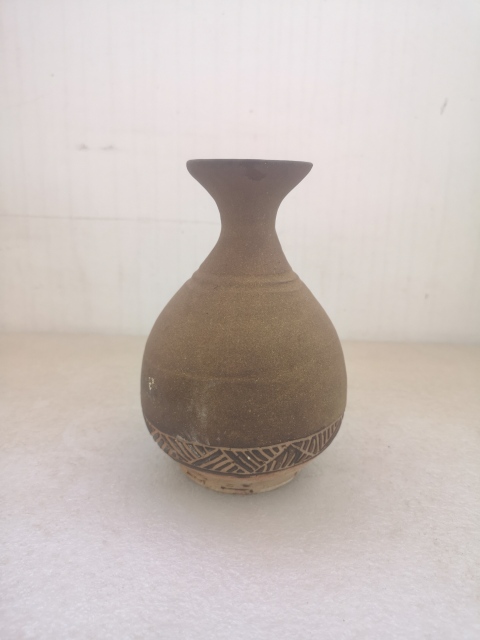 古玩陶瓷明末清初褐釉玉壺春瓶拍賣,當前價格850元