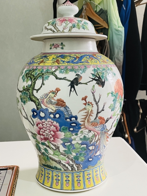 古玩陶瓷【精品】清光緒·粉彩五倫圖將軍罐拍賣,當前價格53000元