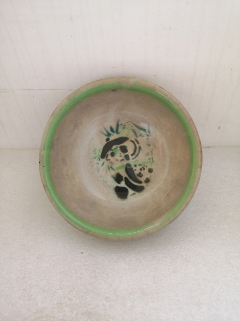 古玩陶瓷熊貓盆拍賣,當前價格198元
