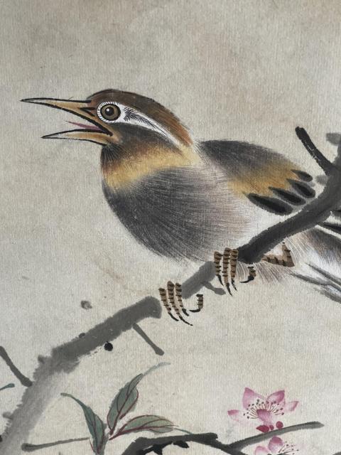 古玩字畫畢淵明《花鳥》拍賣，當前價格350000元
