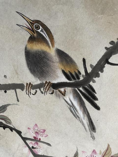 古玩字畫畢淵明《花鳥》拍賣，當前價格350000元