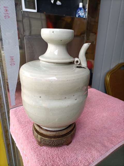 古玩陶瓷明末?青白釉花澆拍賣，當前價格1777元