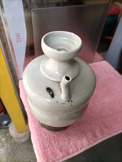 古玩陶瓷明末?青白釉花澆拍賣，當前價格1777元