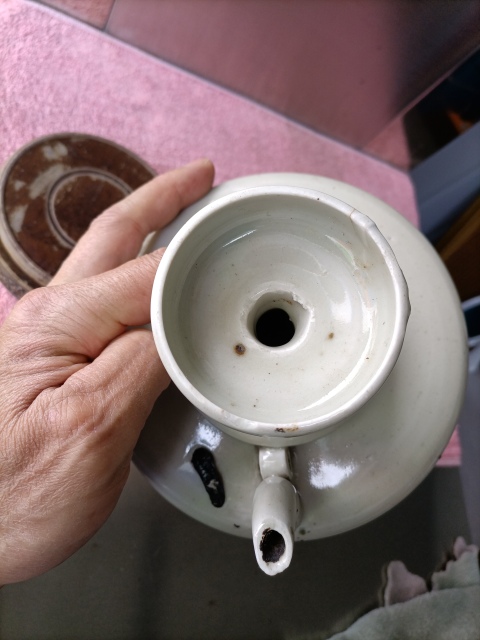 古玩陶瓷明末?青白釉花澆拍賣，當前價格1777元