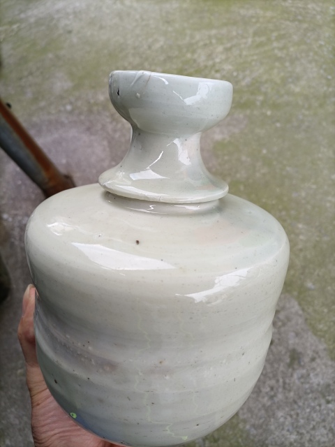 古玩陶瓷明末?青白釉花澆拍賣，當前價格1777元