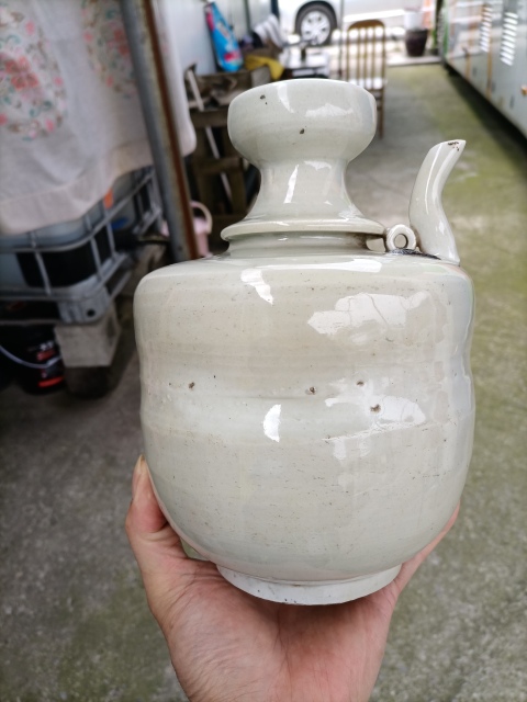 古玩陶瓷明末?青白釉花澆拍賣，當前價格1777元
