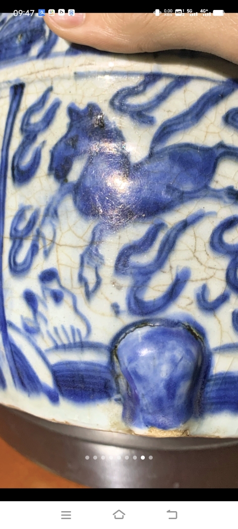 古玩陶瓷馬紋青花香爐拍賣,當(dāng)前價(jià)格7800元