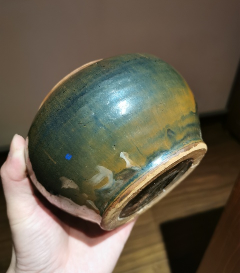 古玩陶瓷明末清初?黑褐釉蓋罐拍賣,當前價格1450元