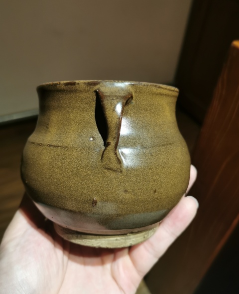 古玩陶瓷清早期?茶葉末釉雙系罐拍賣,當前價格1700元