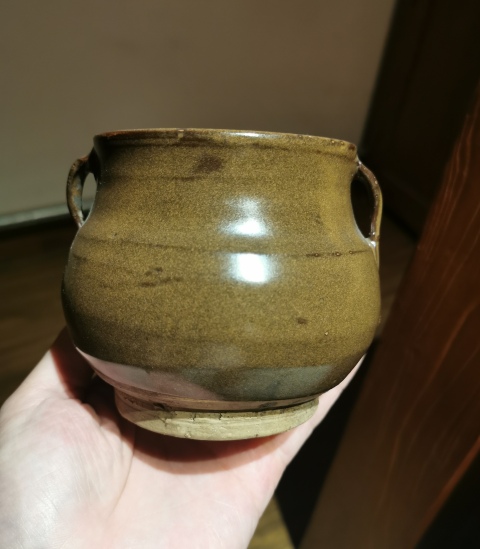 古玩陶瓷清早期?茶葉末釉雙系罐拍賣,當前價格1700元