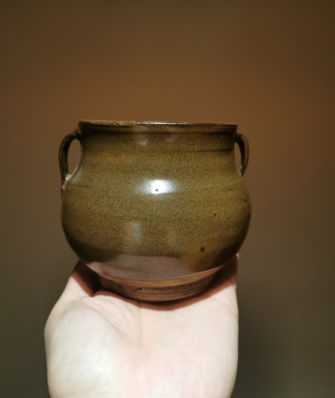 古玩陶瓷清早期?茶葉末釉雙系罐拍賣,當前價格1700元