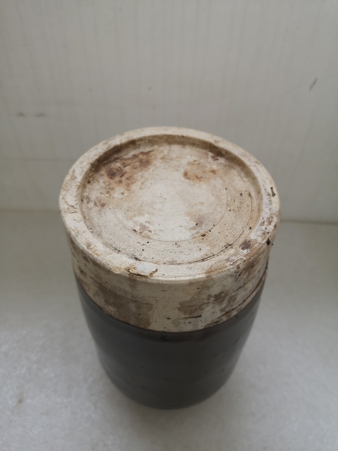 古玩陶瓷磁州窯茶葉末釉雙系盤口瓶拍賣,當(dāng)前價格580元