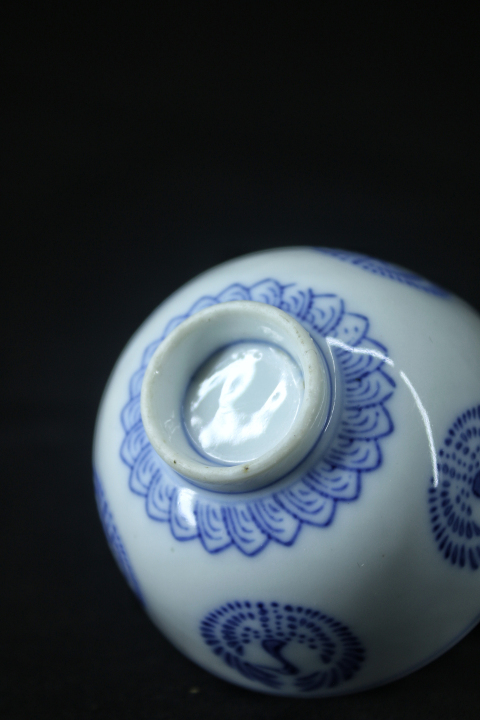 古玩陶瓷民國(guó)·青花團(tuán)鶴茶杯一對(duì)拍賣(mài),當(dāng)前價(jià)格268元