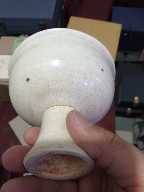 古玩陶瓷元代·福建窯青白釉高足杯真品鑒賞圖
