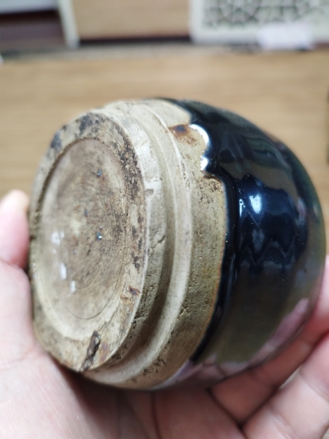 古玩陶瓷磁州窯窯變黑釉撇口瓶拍賣,當前價格1680元