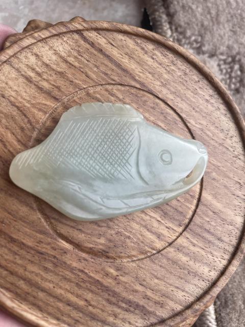 古玩玉器玉魚拍賣,當前價格5000元