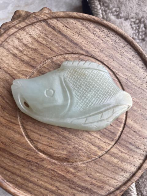 古玩玉器玉魚拍賣,當前價格5000元