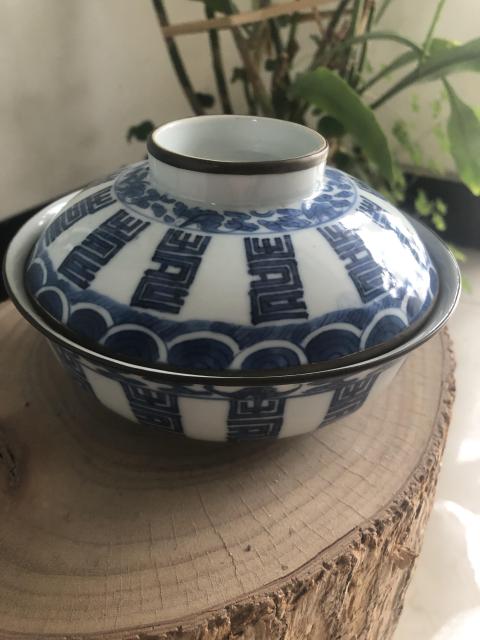 古玩陶瓷吉語紋青花蓋碗拍賣,當前價格4500元