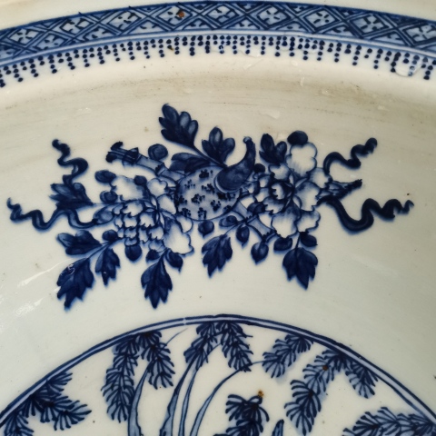 古玩陶瓷青花魚藻紋折沿盆拍賣,當(dāng)前價格12000元