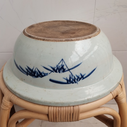 古玩陶瓷青花魚藻紋折沿盆拍賣,當(dāng)前價格12000元