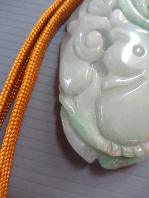 古玩玉器天然翡翠“魚如意”把件拍賣,當(dāng)前價(jià)格580元