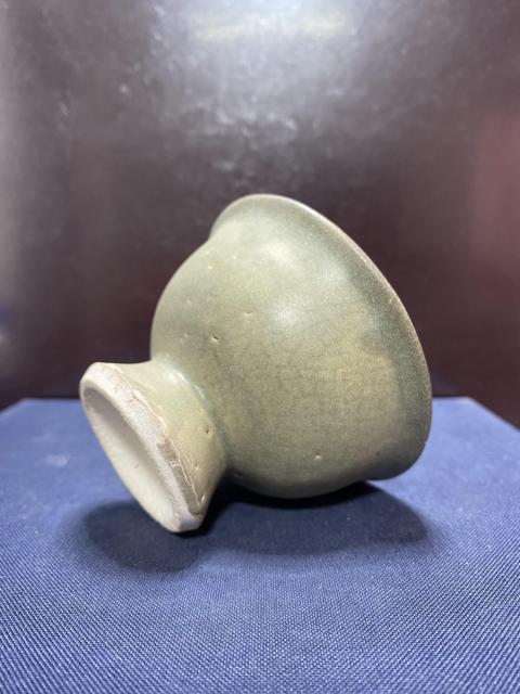 古玩陶瓷青釉高足杯拍賣，當前價格1800元