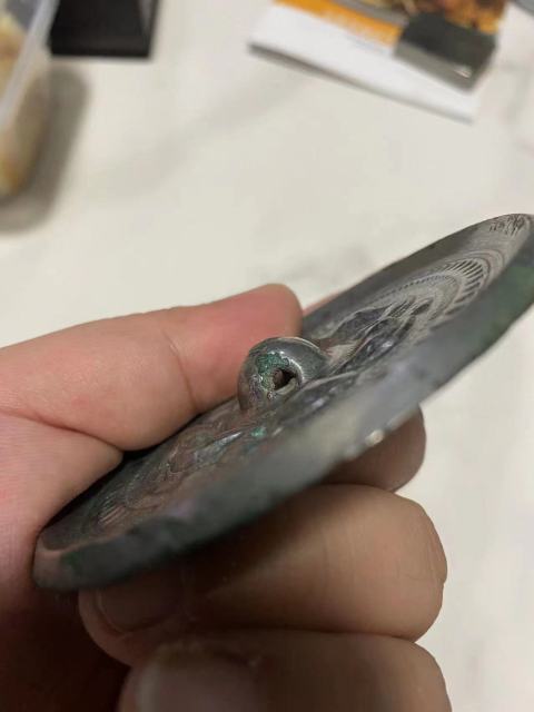 古玩銅器漢代三虎紋銅鏡拍賣,當前價格4500元