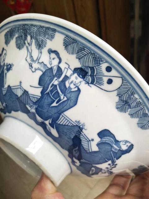 古玩陶瓷青花福祿壽紋碗一對(duì)拍賣，當(dāng)前價(jià)格500元